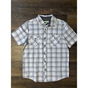 cariloha‎ bamboo Button Up Shirt Plaid Men’s Medium